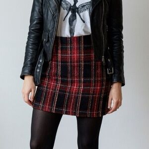 80s Stephen Peters Tartan Plaid Mini Skirt Academia Preppy Grunge Made in USA
